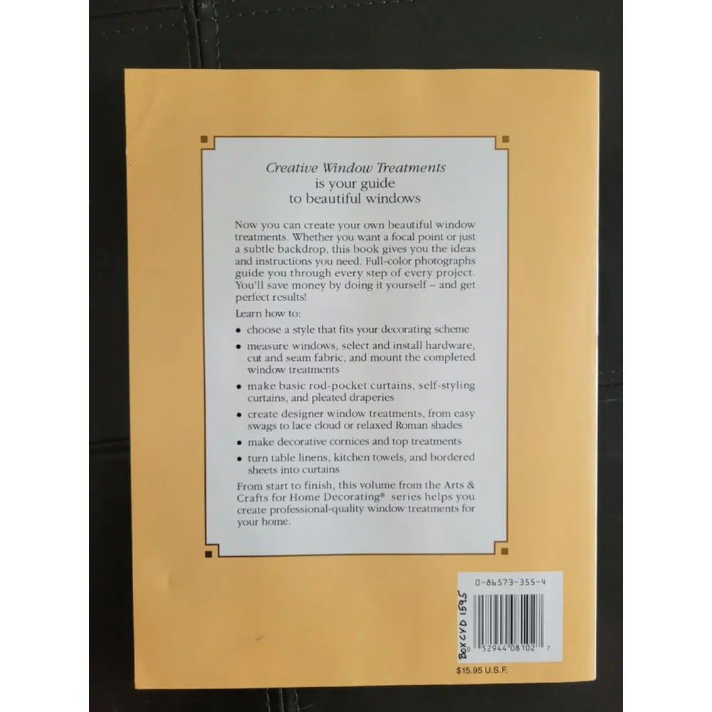 Vintage Creative Window Treatments Book - 45 Step-by-Step DIY Styles -
